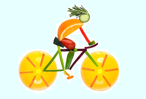rower z owocow