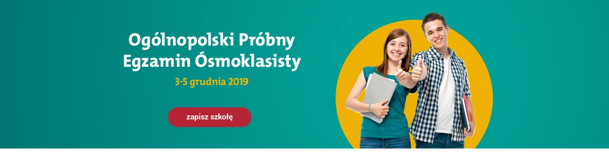 baner egzaminu osmoklasisty z operonem