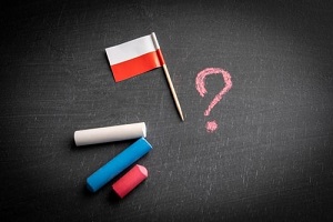 flaga tablica kreda znak zapytania
