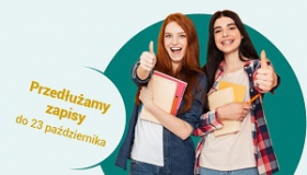 grafika probnej matury z operonem z informacja o przedluzeniu zapisow