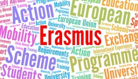 kolorowe napisy dotyczace erasmusa