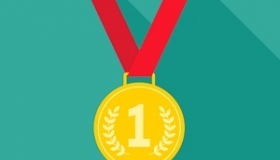 medal na zielonym tle
